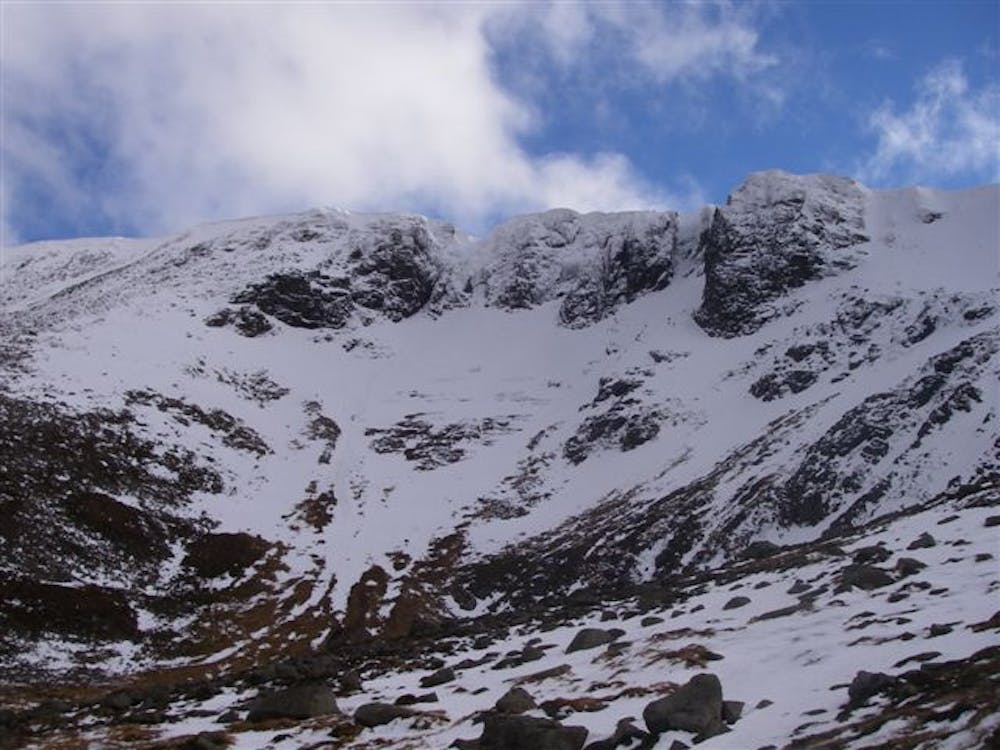 Looking up at Coire an Lochain on the way back to the carpark.