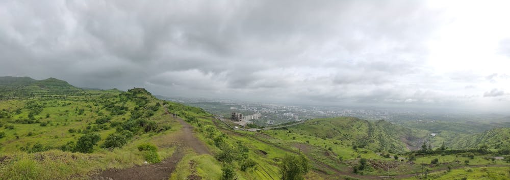 Panoramic View of Bopdev Ghat from Shiv/Rameshwar temple hill