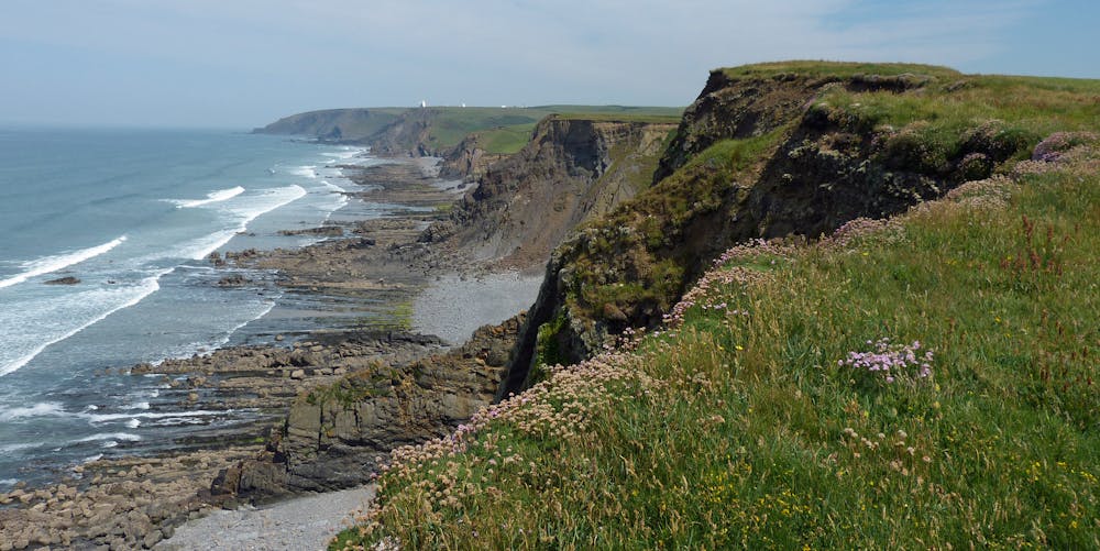 The coast just north of Bude, Cornwall