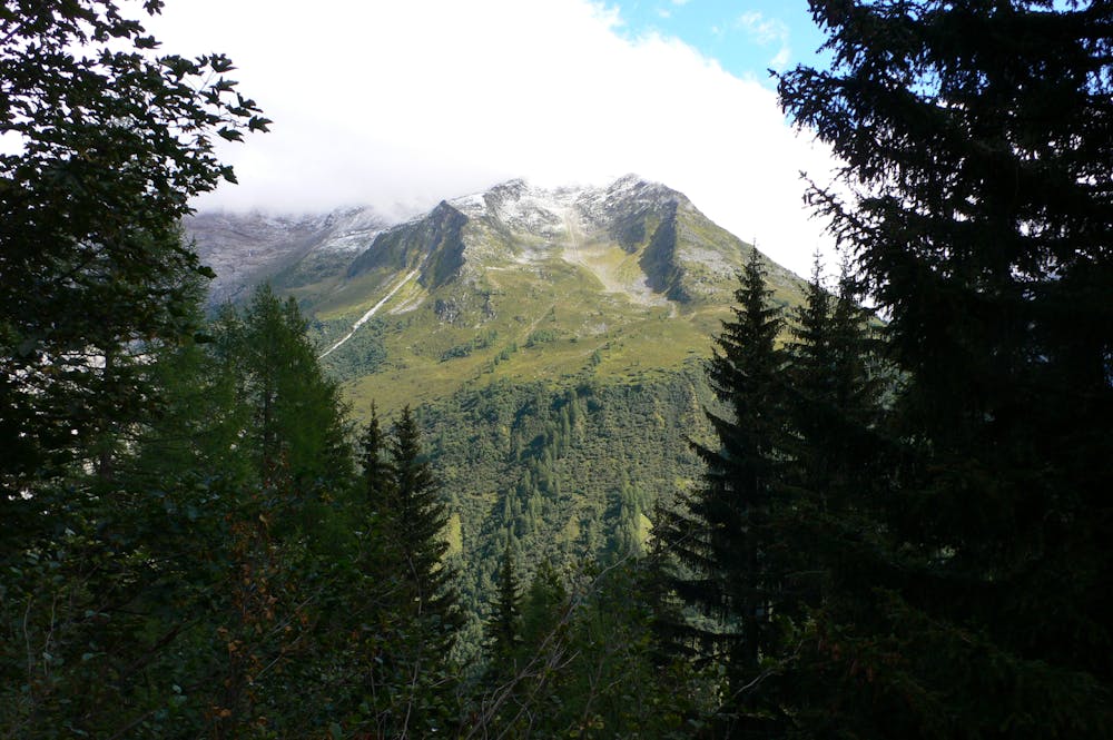 View above Tre-le-champ on theTour de Mont Blanc