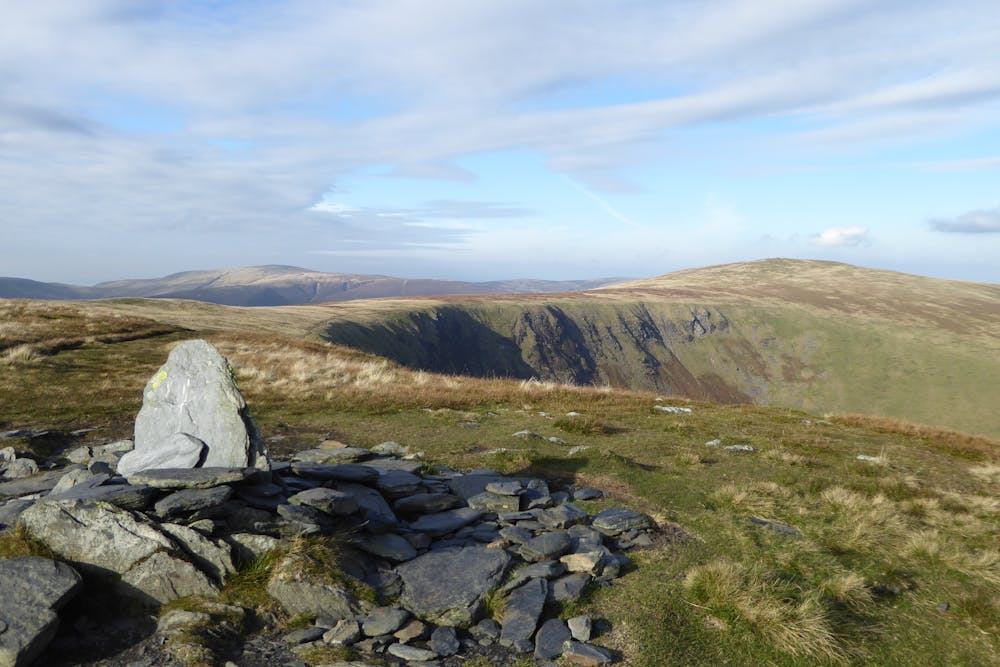 Cairn with a view. At Bannerdale Crags
