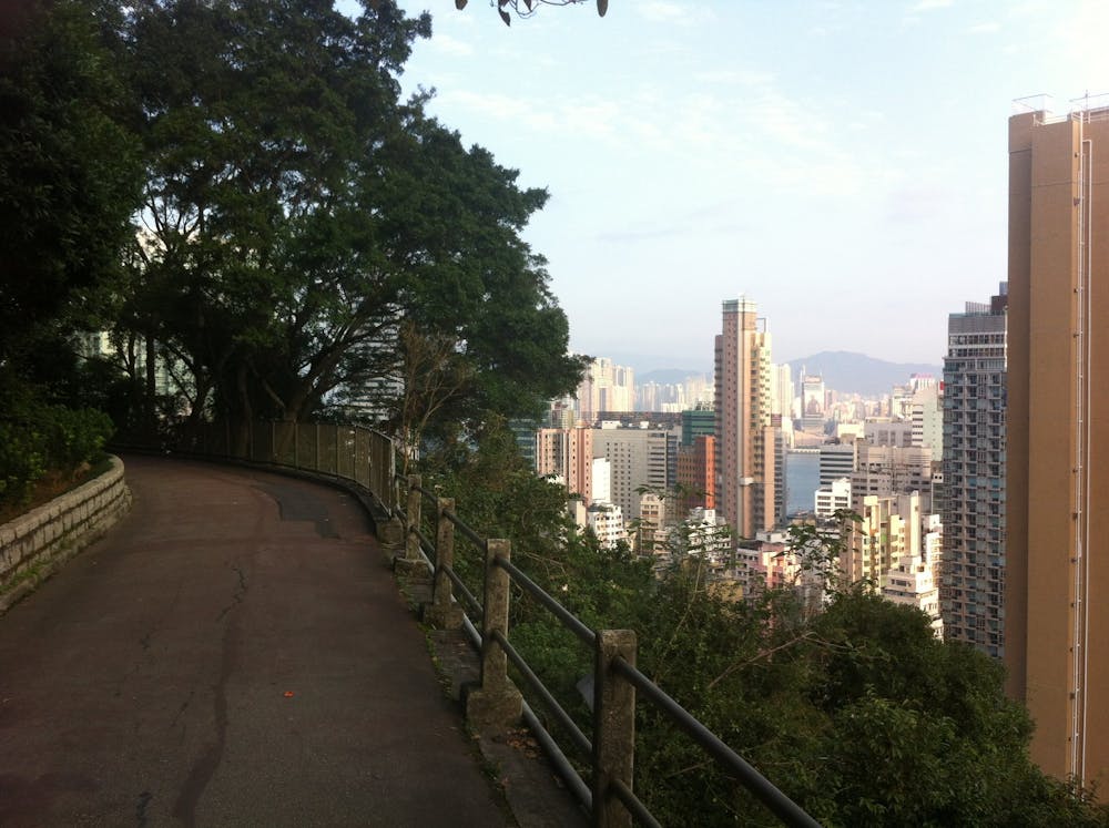Views of Wan Chai from the path