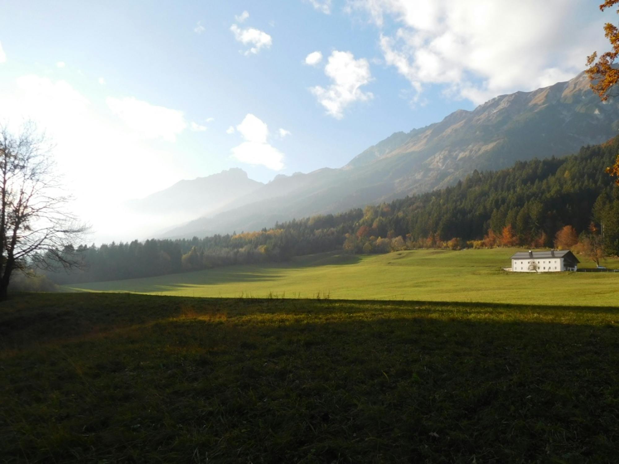 The fields just before Rechenhof as viewed from the south