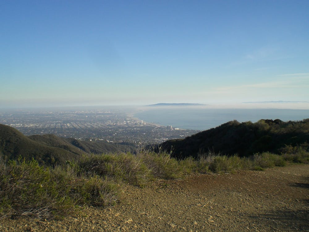 View over Santa Monica from Temescal Ridge Trail