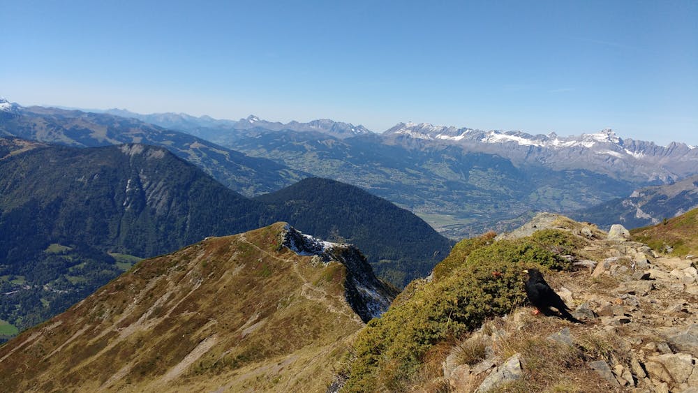 The ridge leading to Aiguillette des Houches