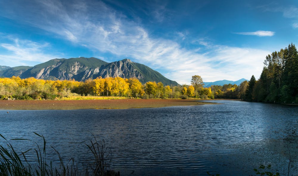 Mount Si from across the lake