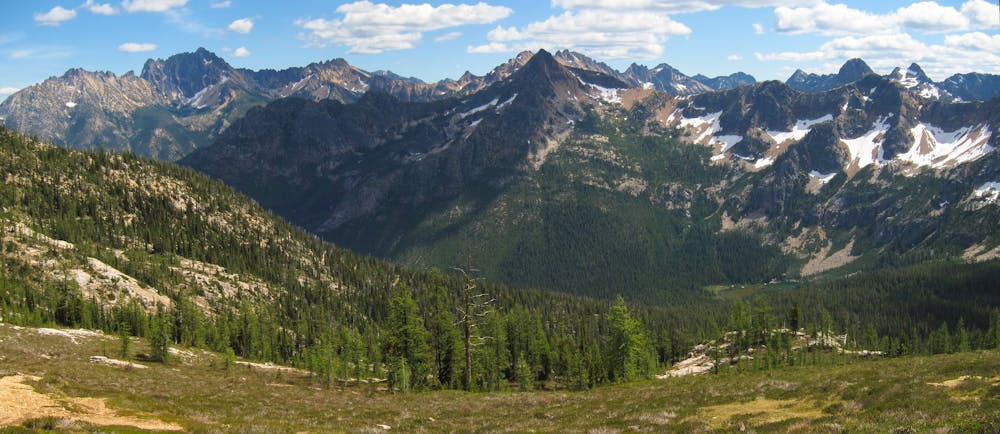View from Cutthroat Pass near North Cascades National Park in Washington.