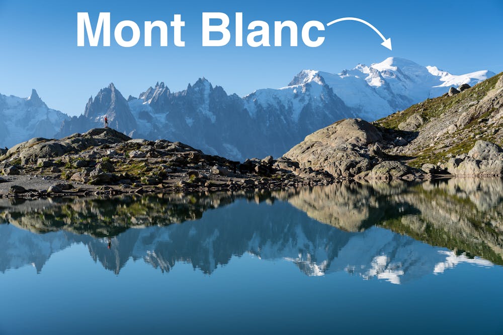Mont Blanc gezien vanaf het Lac de Cheserys