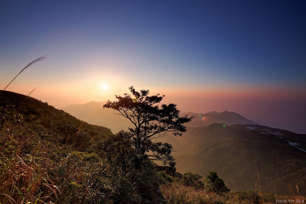 Sunset on Lantau Peak