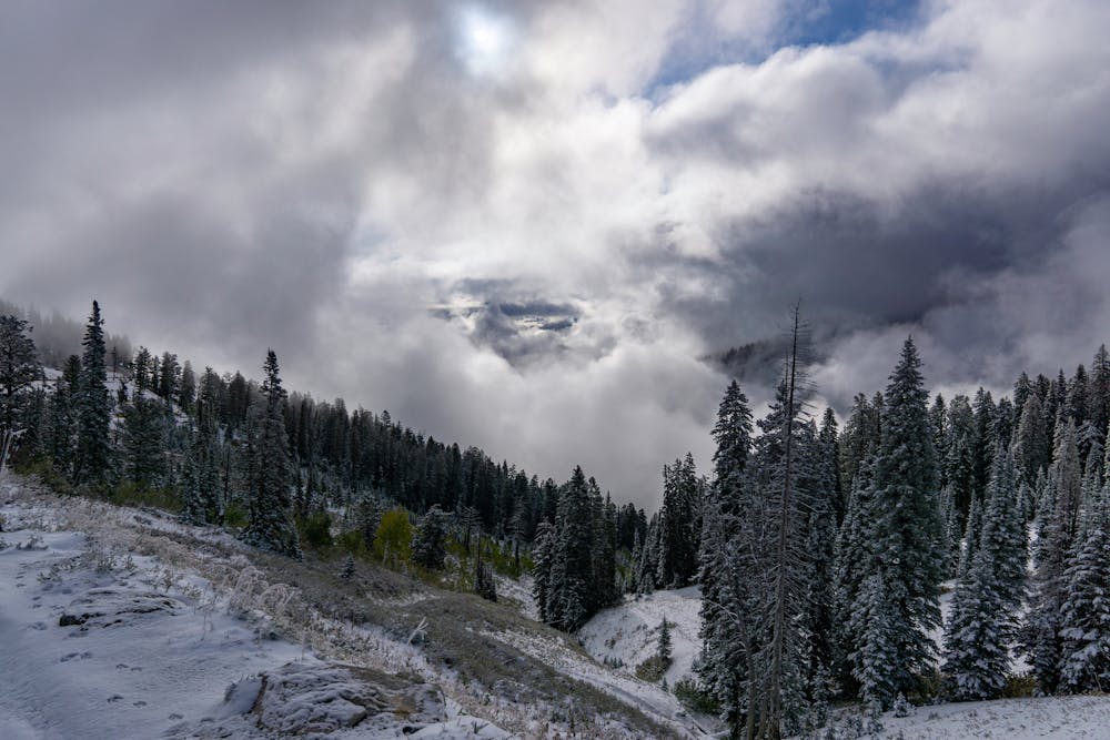 A storm clearing as seen from the Pass