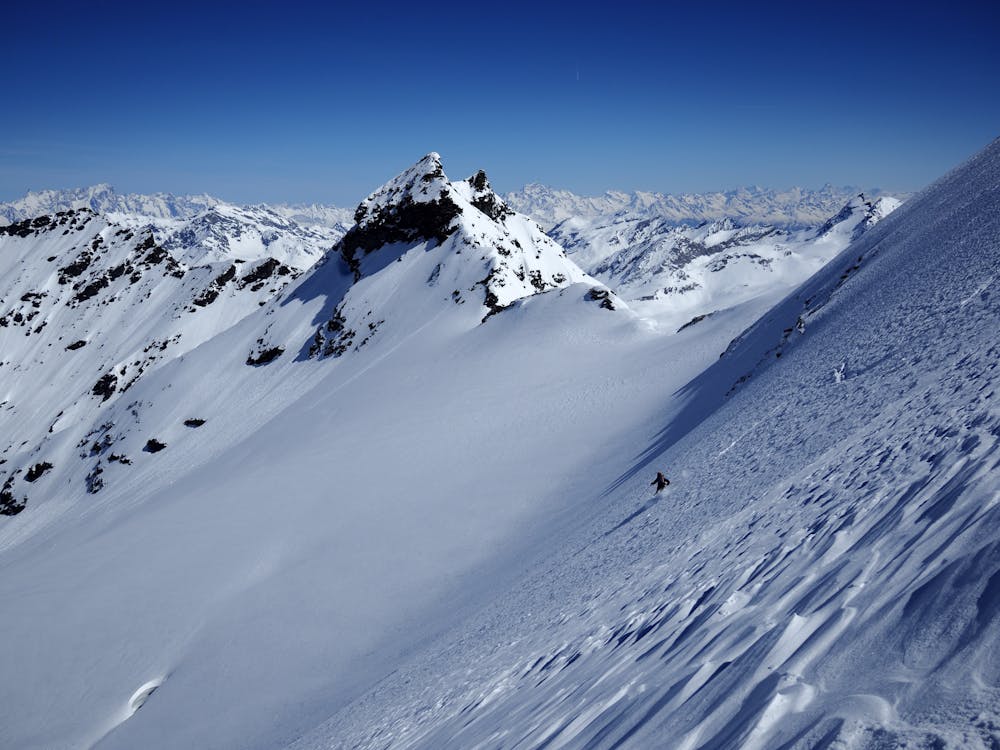Photo from Grande Sassière via Glacier de la Sassière