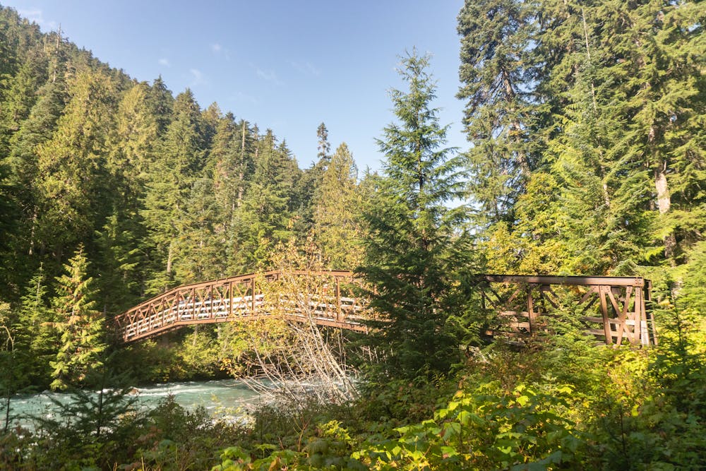 The bridge across the Cheakamus River