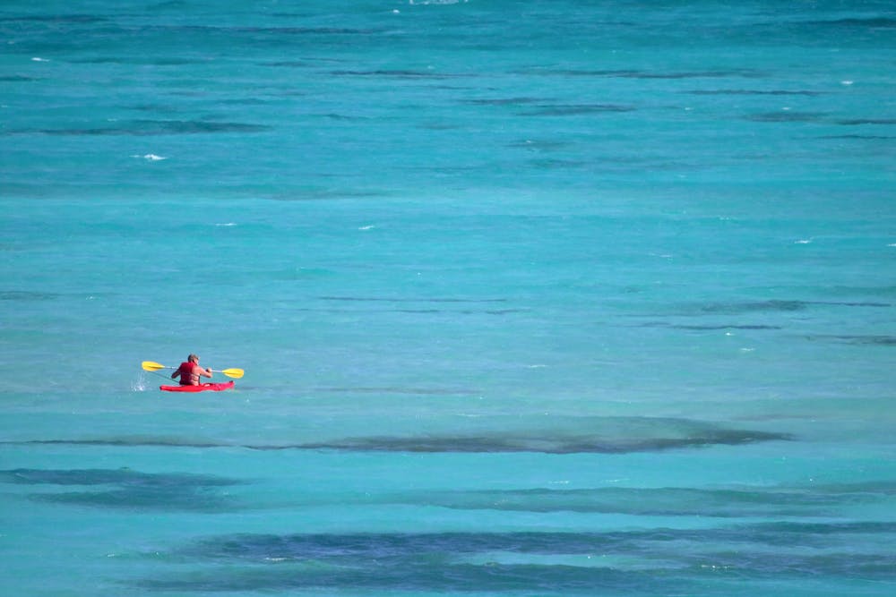 Kayaking open water in Dry Tortugas National Park