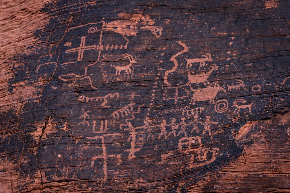 Photo from Petroglyph Canyon via Mouse's Tank Trail