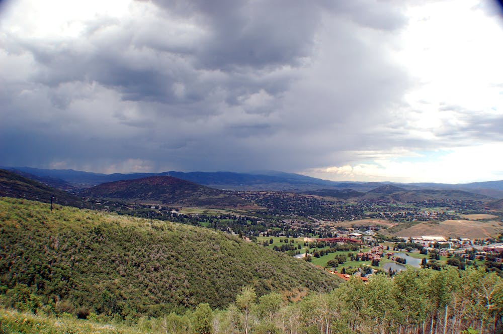 View over Park City from Thaynes Canyon