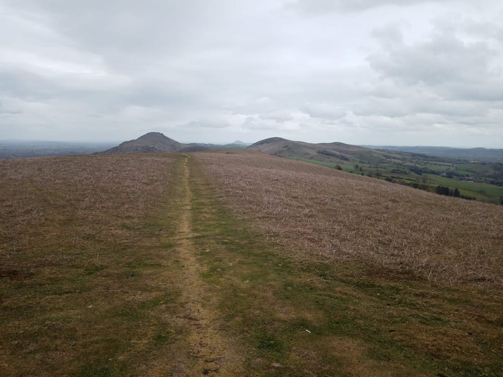 Looking north from the latter part of the traverse across Ragleth Hill 