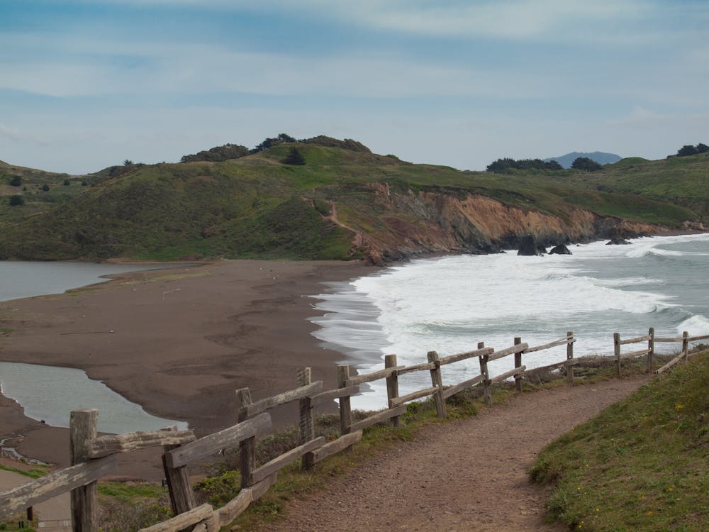 View of Rodeo Beach from the trail to Tennessee Point