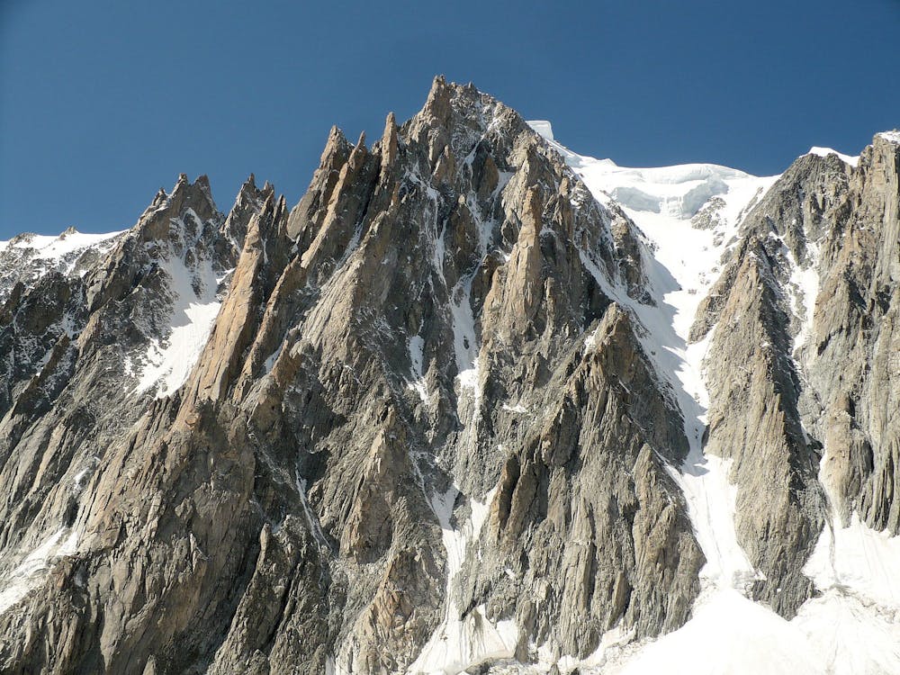  Aiguilles du Diables from Glacier du Geant - Mont Blanc massif - Graian Alps