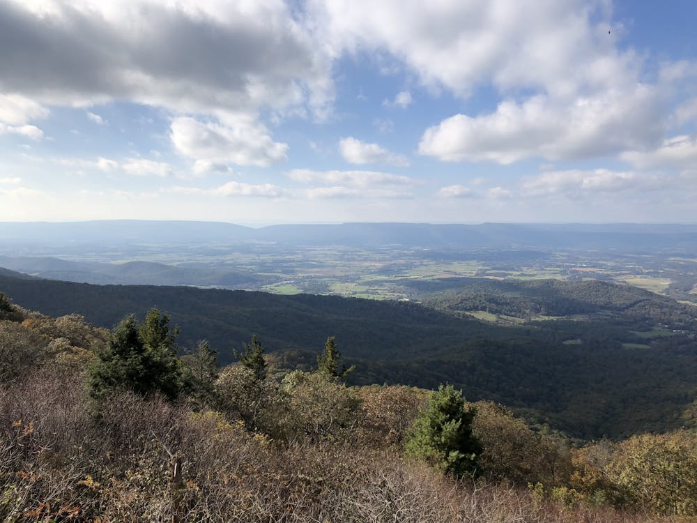 View West from Stony Man Mountain Overlook on Skyline Drive
