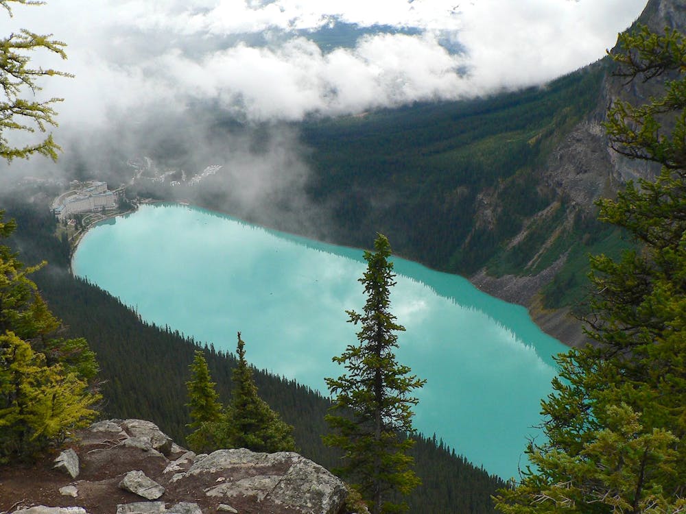 View of Lake Louise from the Beehive