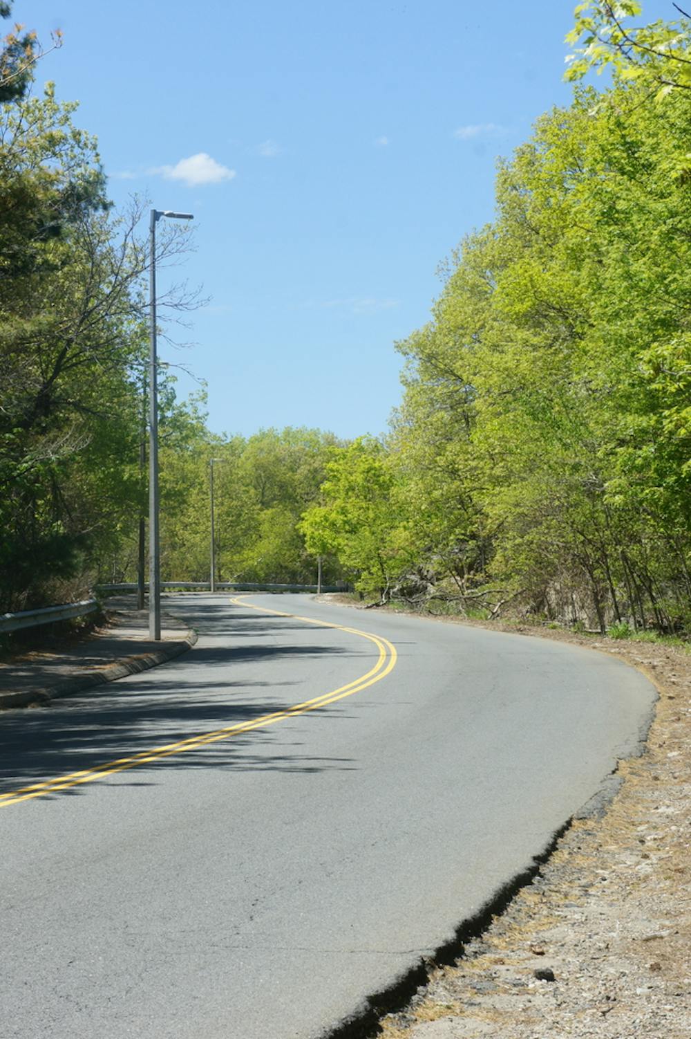 A road passing through Stony Brook Reservation