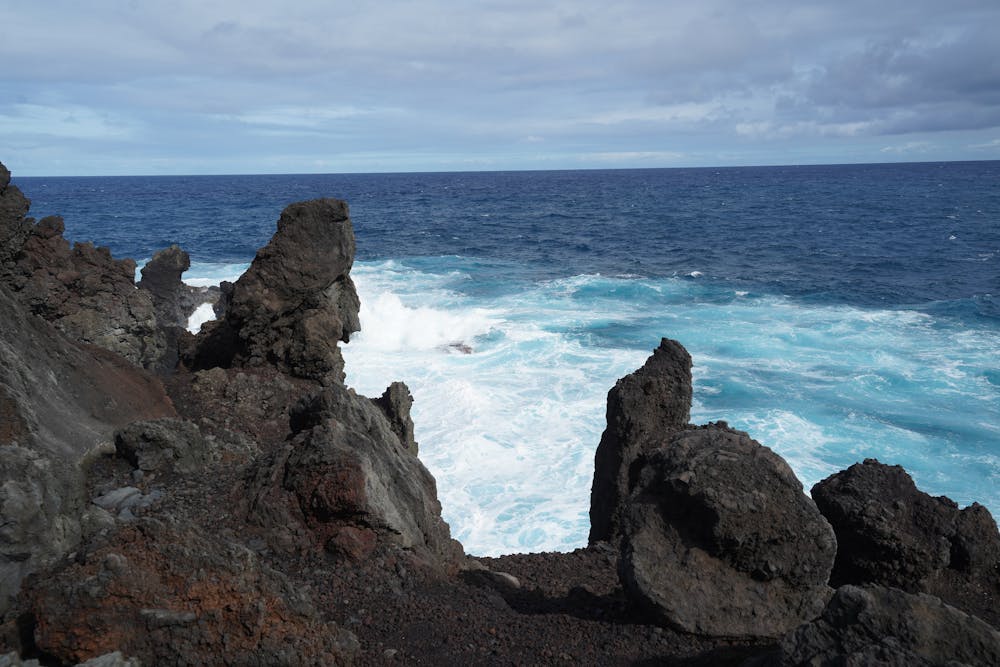 Lava formations and panoramic ocean views
