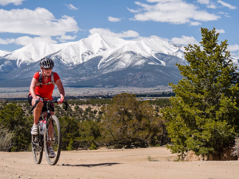 Mt. Princeton looms over Buena Vista as you climb up out of the valley.