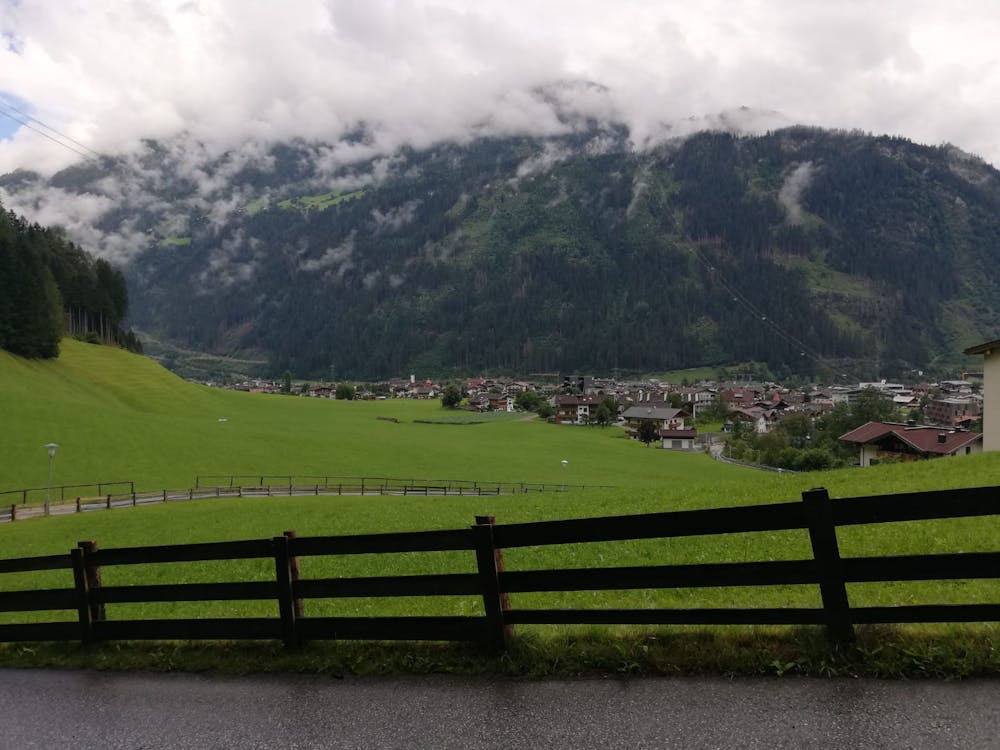 Leaving Mayrhofen on a misty morning.