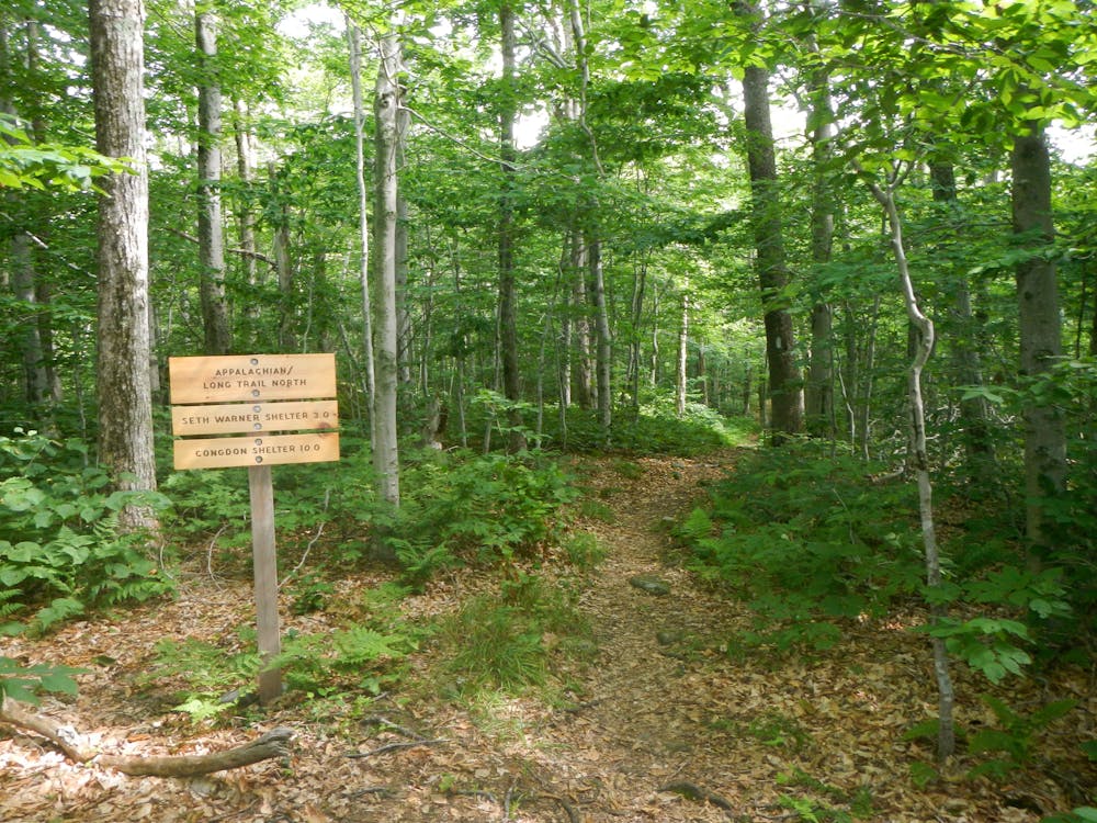AT and Long Trail join here. On the AT in Vermont.
