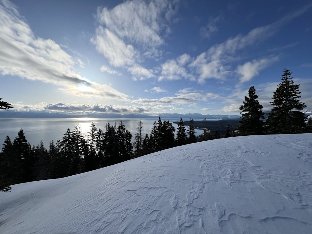 View of Lake Tahoe from above Homewood