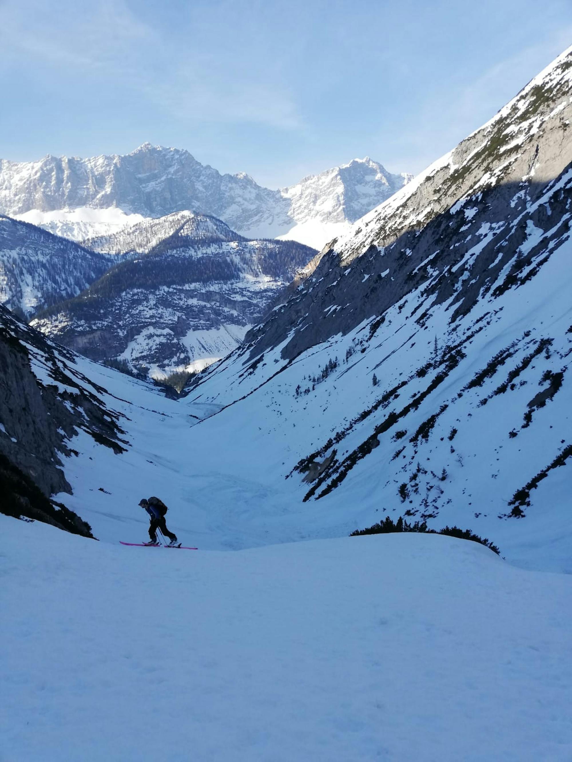 Truly wild ski mountaineering on the way up the Birkkarspitze