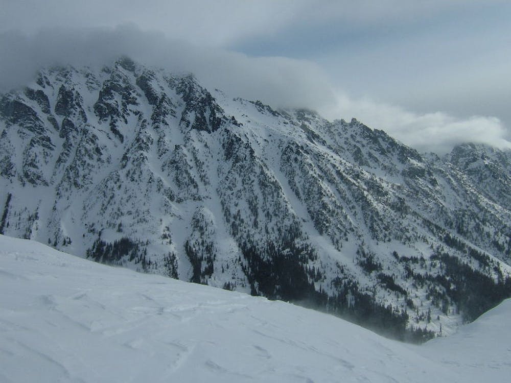 Looking at the South Face of Mount Stuart from Longs Pass