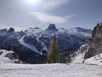 Ski mountaineering at Col dei Bos