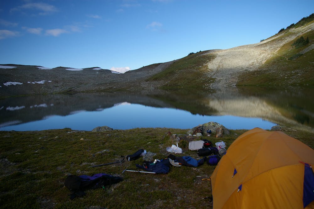 Camping at Russet Lake