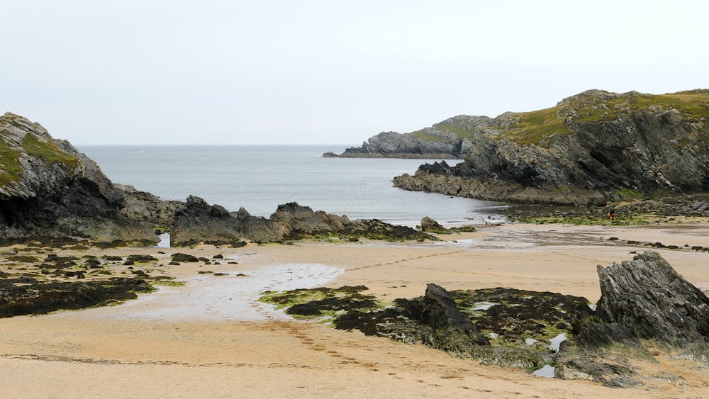 Sandy cove on Holy Island, Anglesey