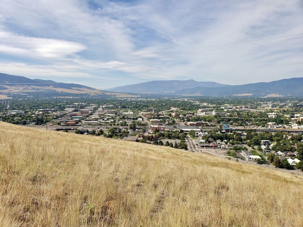 Looking down on Missoula from the final section of the hike