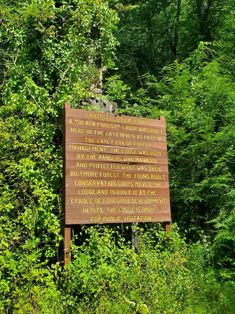 Cantrell Creek Lodge Sign