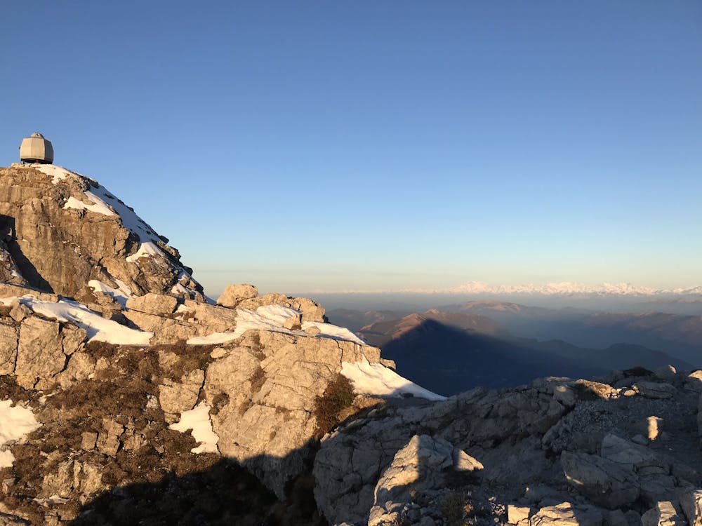 summit of the Grigna Meridionale and its famous Ferrario bivouac 