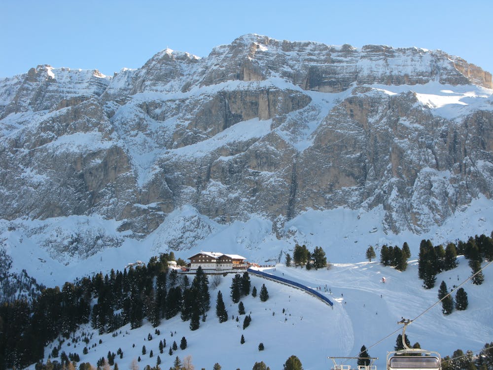 The Sella Towers in all their winter glory.