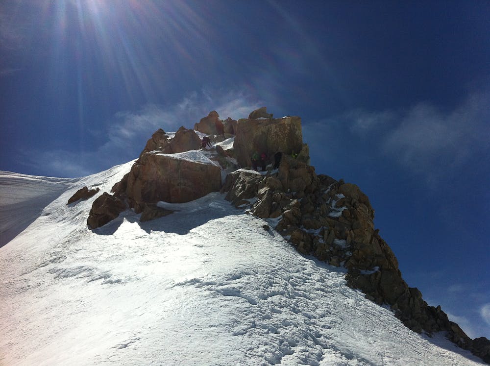 Mont Blanc du Tacul summit rocks