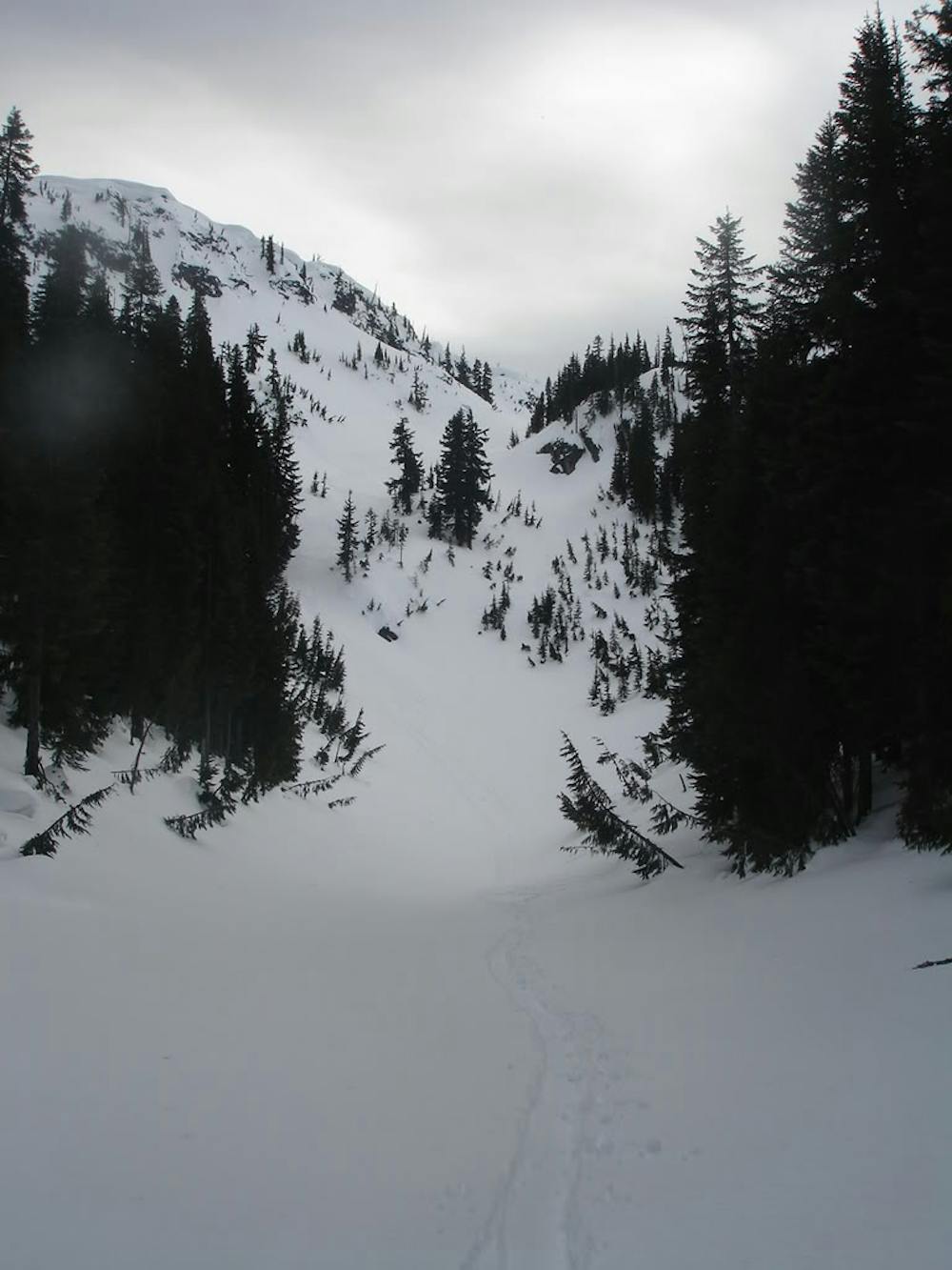 Looking back up the bowl