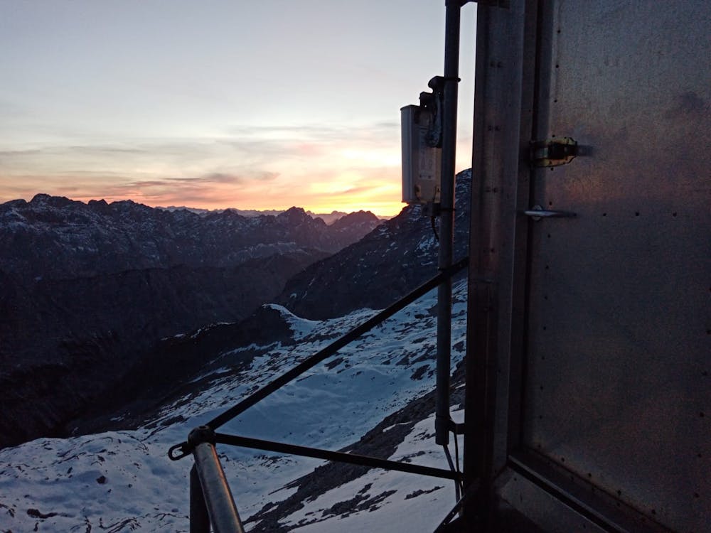 Sunset from the hut