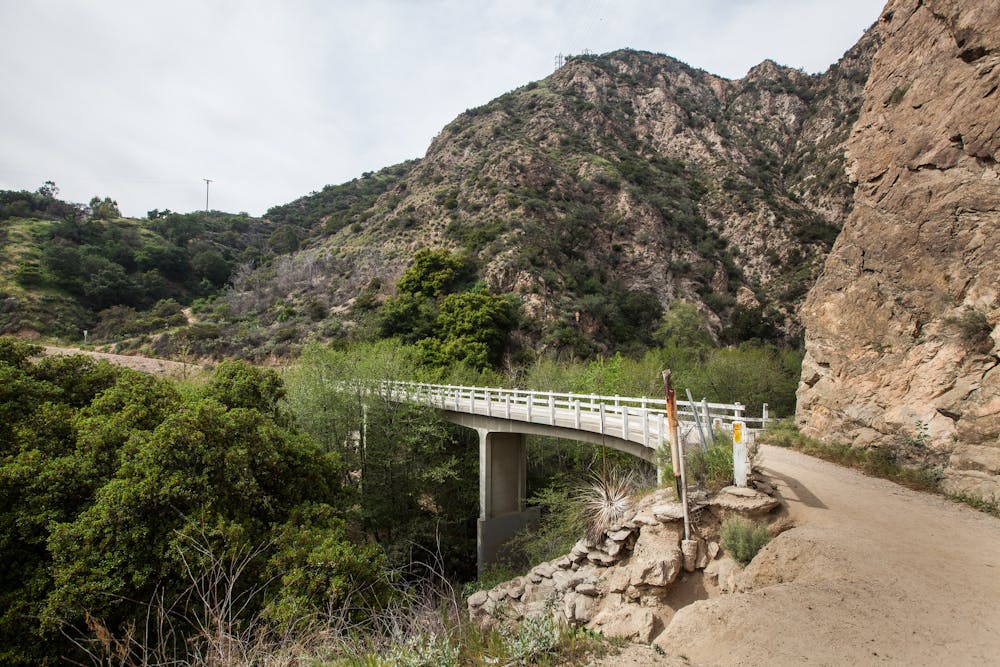 Pass under this bridge to enter the canyon