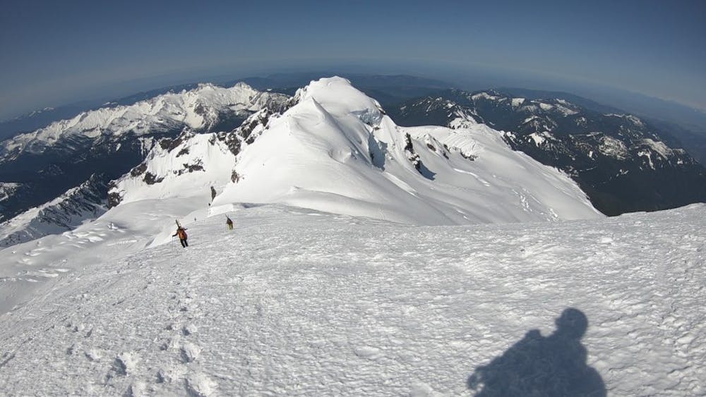 Hiking up the Demming Glacier to the Summit of Mount Baker