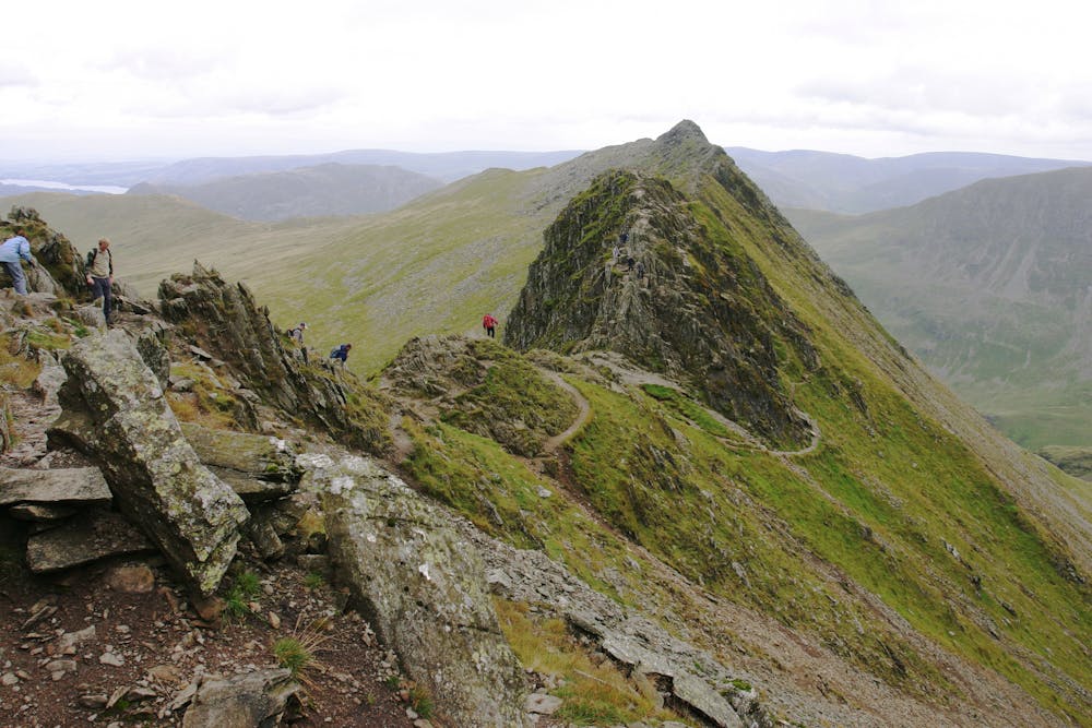 Looking back down Striding Edge