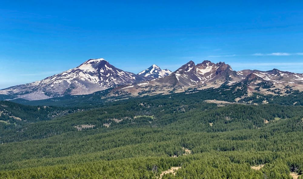 View of South Sister and Broken Top from Tumalo