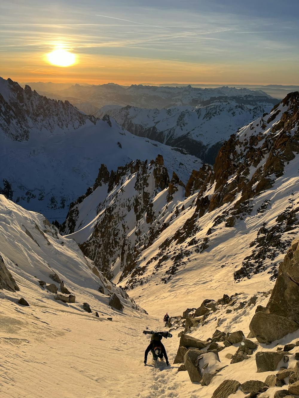 Left branch of the couloir
