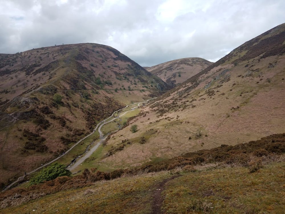 Looking into the Carding Mill Valley from near Bodbury Hill.