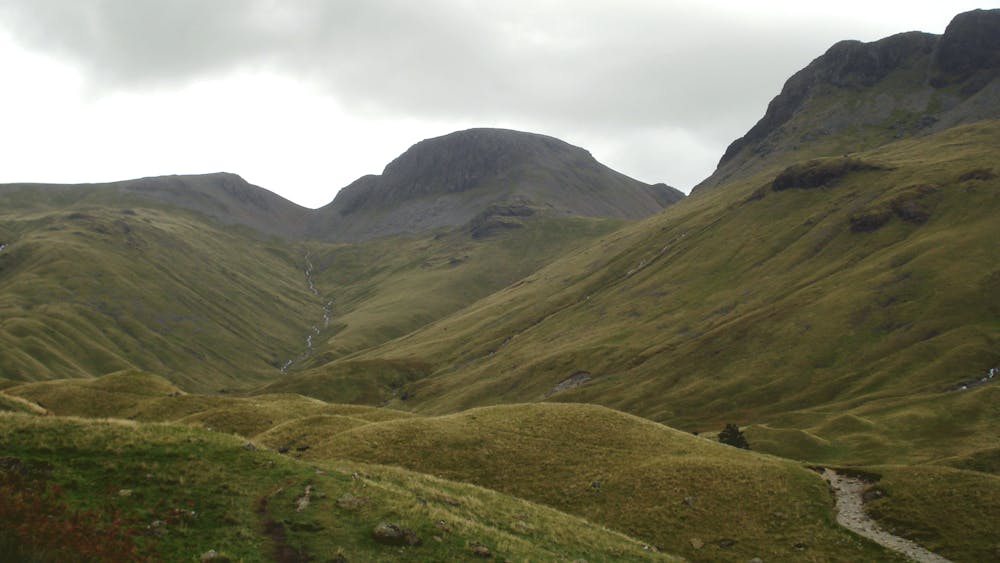 head of Ennerdale, Green Gable, Great Gable and Pillar, from Black Sail hut