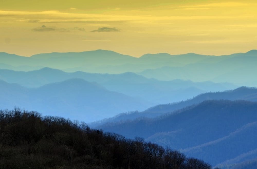 Sunset over the Great Smoky Mountains, near Smokemont